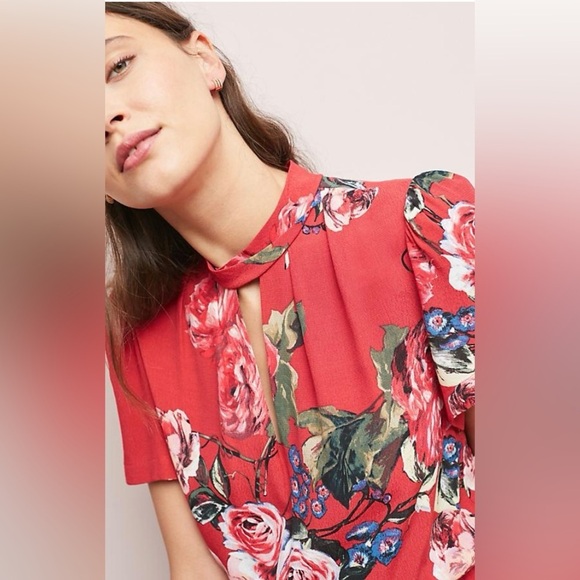 Anthropologie Floral Jumpsuit 🌺 | Wide Leg Romantic Cottagecore‎ Feminine Style - Picture 3 of 8